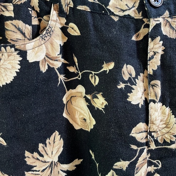 Lauren Ralph Lauren Linen Floral Tapered Leg Pants - Size 12P - Picture 4 of 9